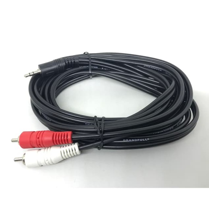 Kabel 2 RCA to Mini Stereo 3M / Kabel 2 ke 1 panjang 3 Meter