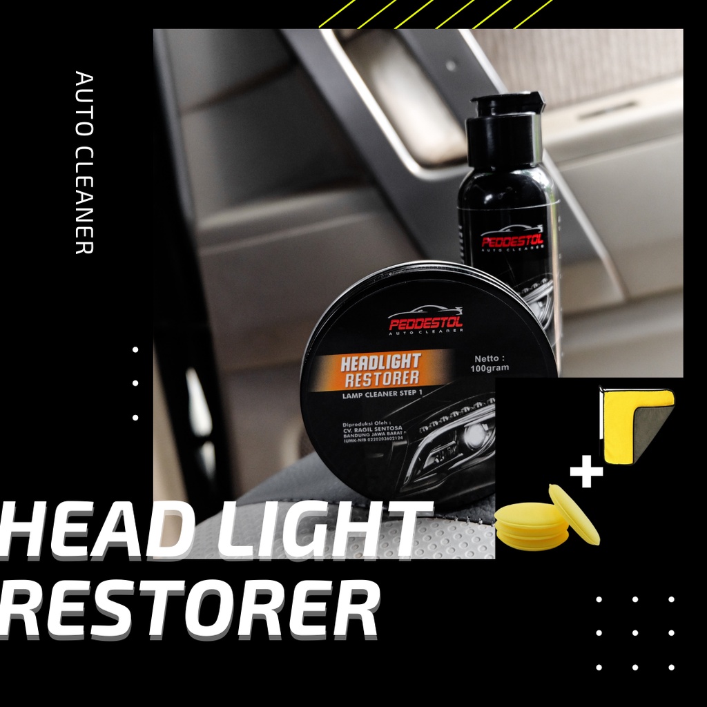 Pembersih lampu mobil kuning headlight restorer pembersih lampu mobil  Pembersih Kaca Lampu Mobil Re