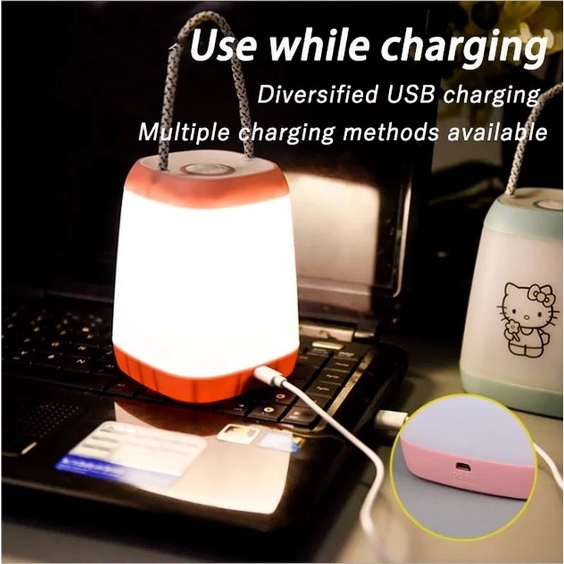 Lampu Emergency USB Charger LED Rechargable Camping Night Light