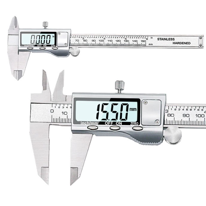 Jangka Sorong Digital LCD Caliper Micrometer 15CM / Caliper digital / Jangka sorong / Sigmat digital / 6-Inch 150mm Stainless Steel Electronic Digital Vernier Caliper Metal Micrometer Measuring