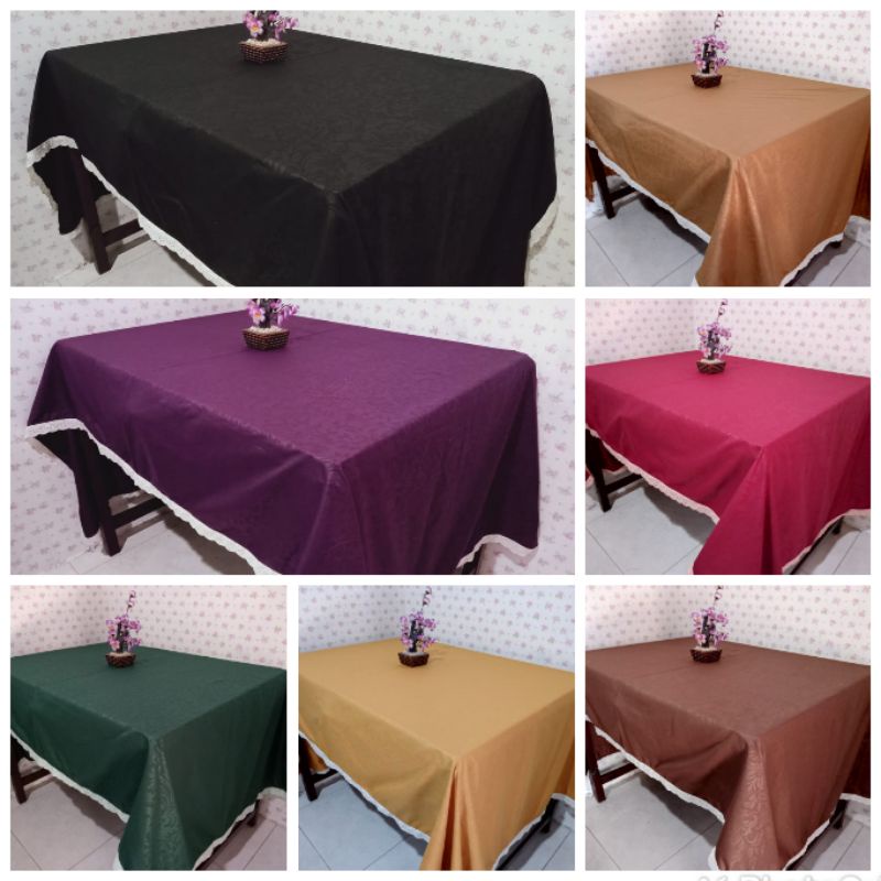 Taplak Meja Makan Kain Embos Renda