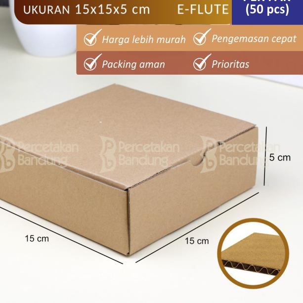 

KARDUS CORRUGATED 15x15x5 CM | DIE CUT | KOTAK KARTON | PER PAK ( 50 pcs ) ||