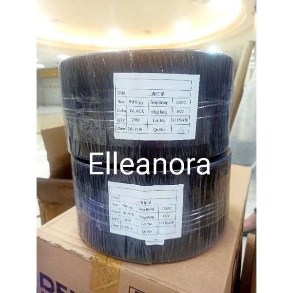 Heatshrink Selongsong Bakar 80mm Hitam 1 Roll