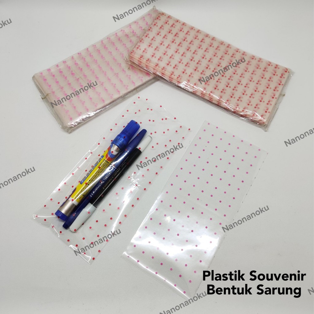 Plastik Bentuk Sarung Kecil Souvenir 9x20 cm