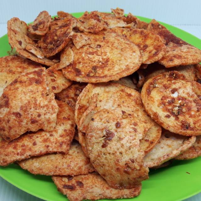 

Kripik basreng pedas cikruh 500gram/basreng si tileung/basreng bumbu basah