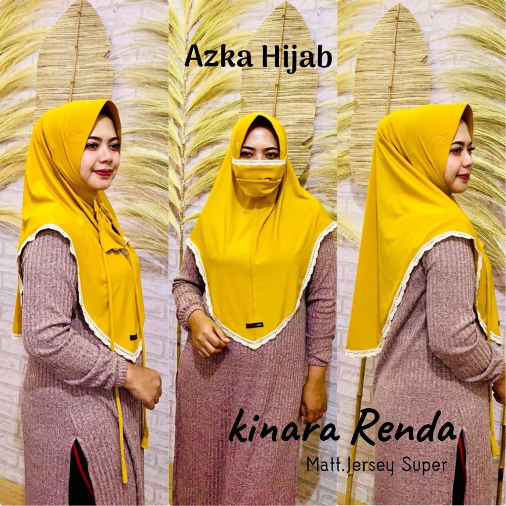 Hijab Instant Sabila Jersey set masker+renda.