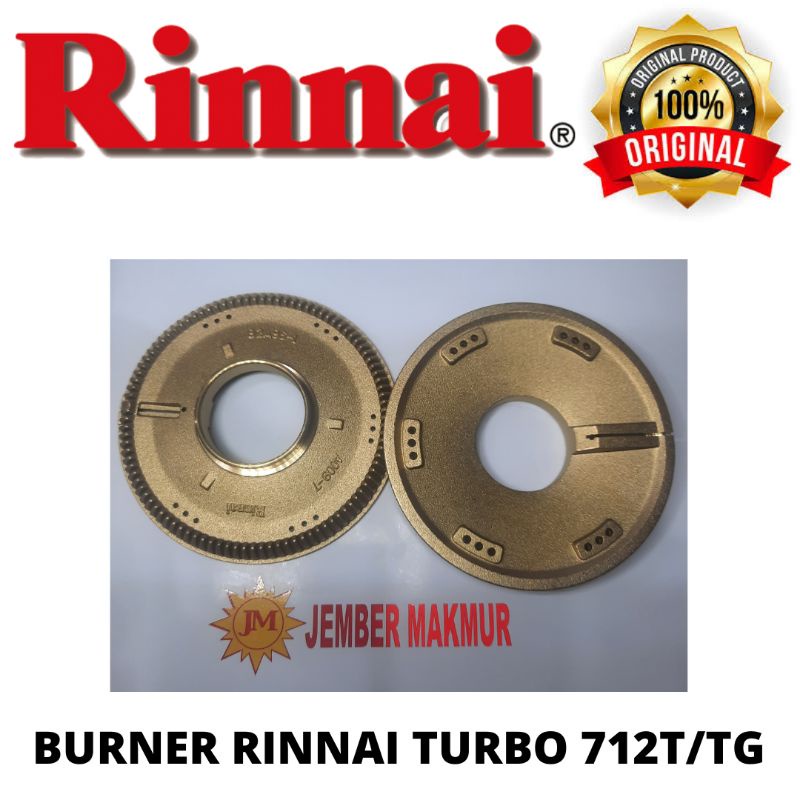 RINNAI RI 712T RI 712TG BURNER KUNINGAN 100% ORI KOMPOR GAS RINNAI