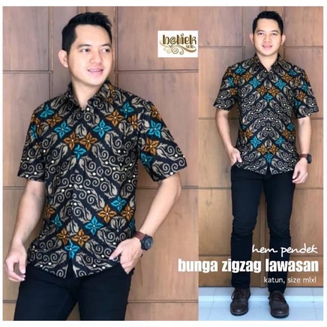 Longcardi Bunga Zigzag Lawasan Aluna Batik Marini Outer Outerwear Cardigan Kardigan Kantor Seragam