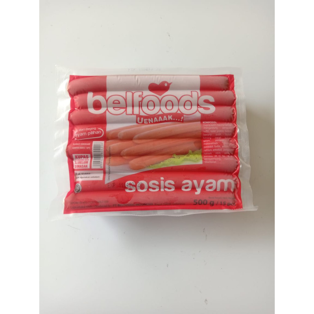 Sosis ayam belfoods 500 gr / Makanan Beku / frozen food Pekanbaru