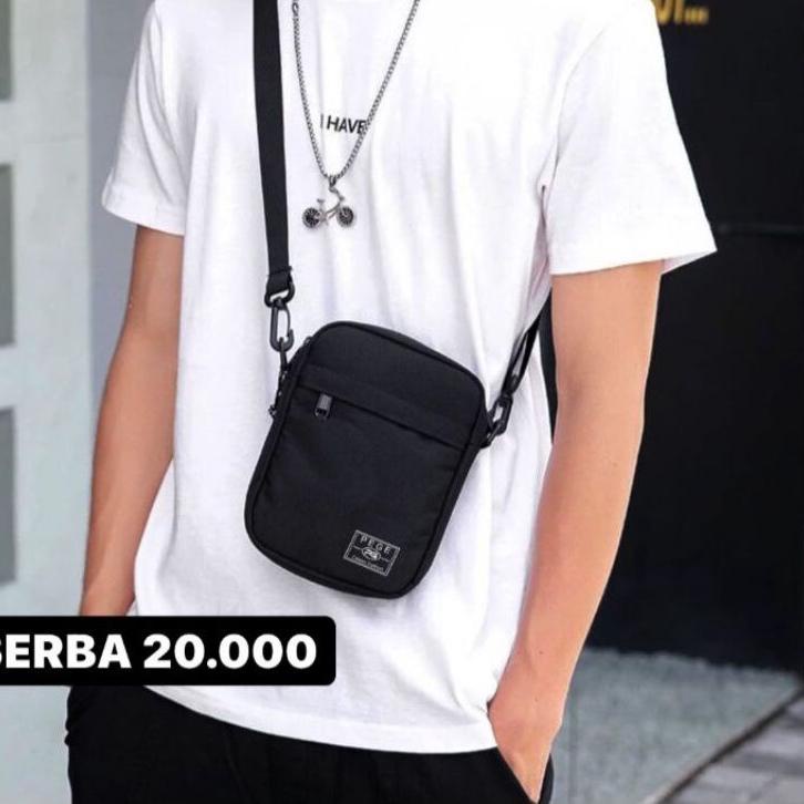 Muraaaahh.. Tas Selempang Pria Polos Hitam/Tas Selempang Wanita/Tas Selempang Cowok Viral/Tas Selemp