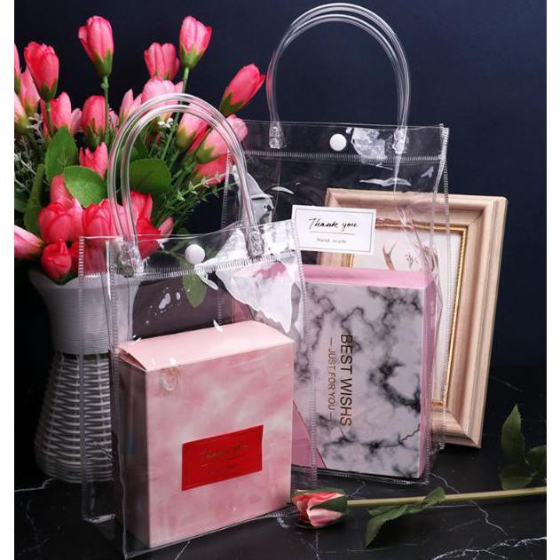 KANTONG PLASTIK MIKA L SERBA GUNA , KANTONG TRANSPARAN SOUVENIR BUNGA