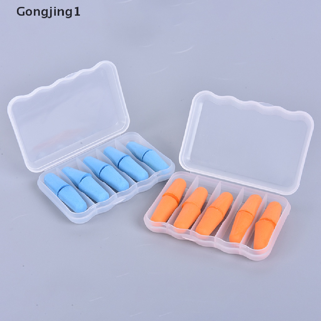 Gongjing 1 Pasang / 5 Pasang Earplugs Bahan Busa Untuk Berenang