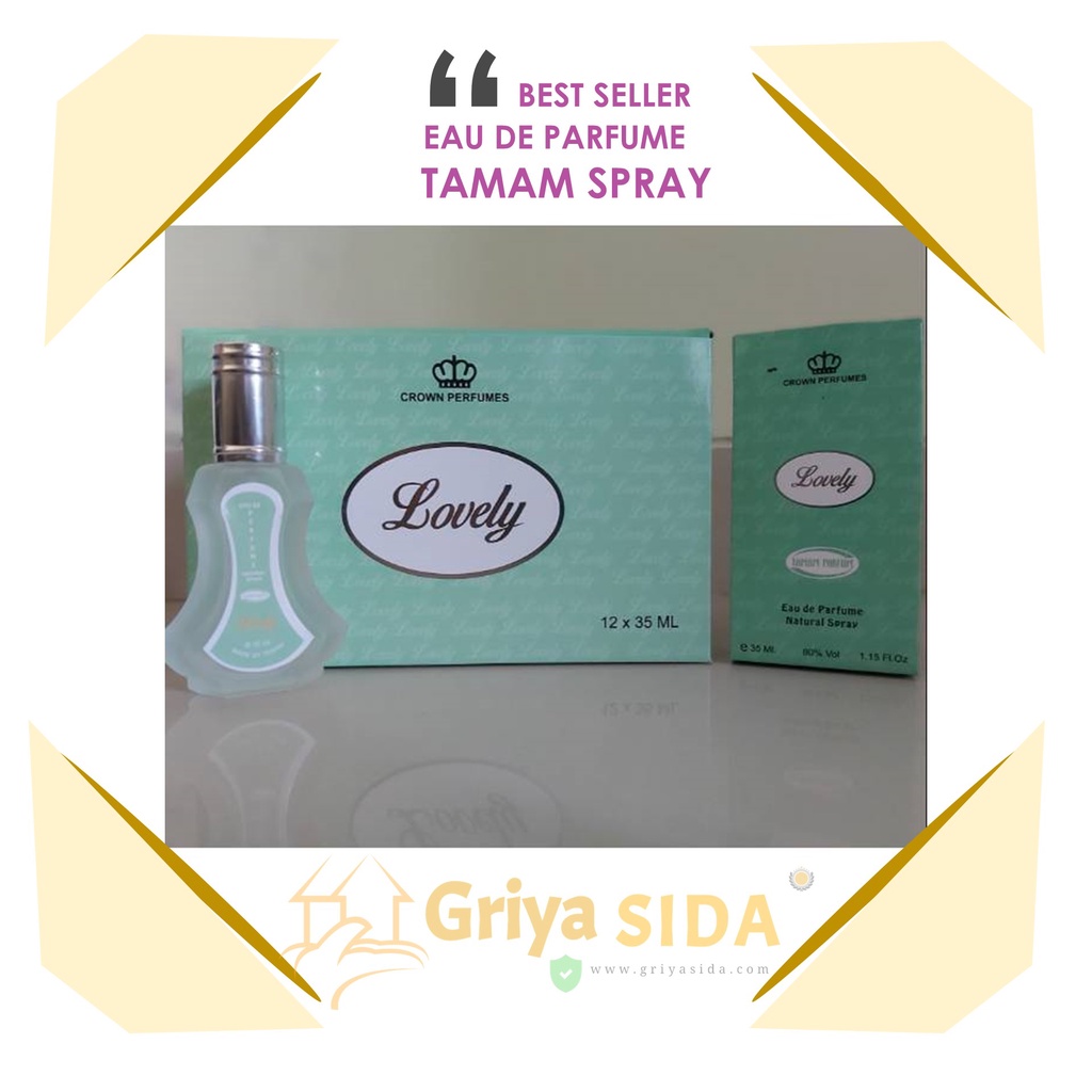 Parfum Lovely Spray 35ml TAMAM original minyak wangi tamam mirip al rehab spray PROMO!!