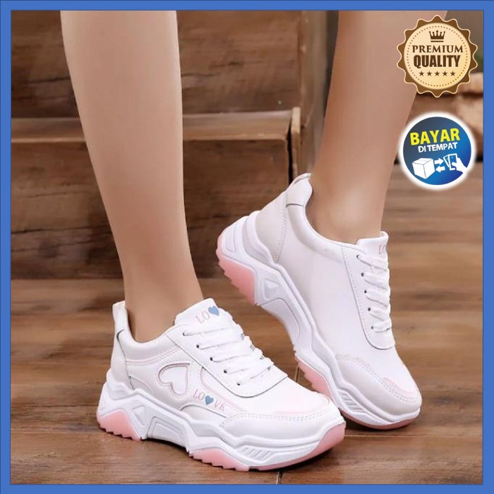 Sepatu Sneakers Wanita Love BG 837 / Sepatu Sneakers Wanita Import Korean Style Ootd Korea Kekinian / Sepatu Wanita Sneakers Terbaru Korea Import Murah Meriah