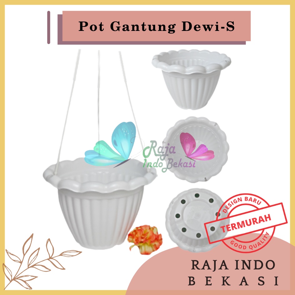 POT GANTUNG RENDA PUTIH/ POT TANAMAN GANTUNG - POT GANTUNG RENDA 20 DIAMETER 20 CM WARNA PUTIH BAHAN BERKUALITAS - POT GANTUNG 20 PUTIH  Pot Bunga Gantung Murah Grosir Unik Plastik Putih