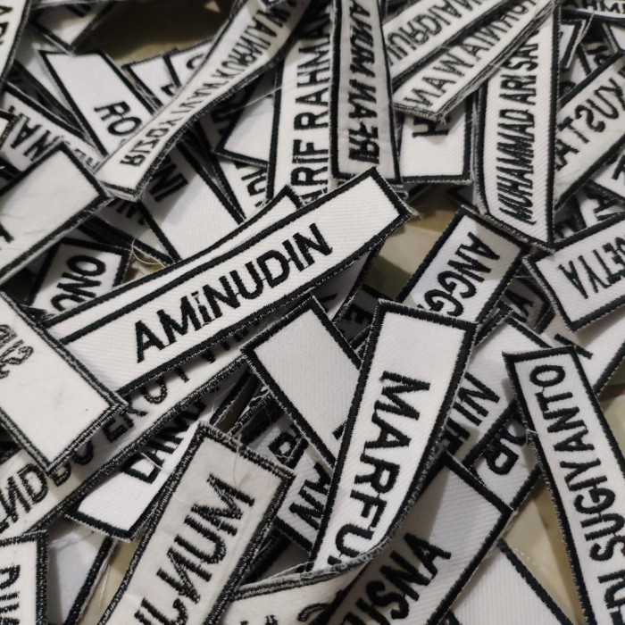 Emblem-Patch- Emblem Patch Bordir Custom Nama Satuan -Patch-Emblem.