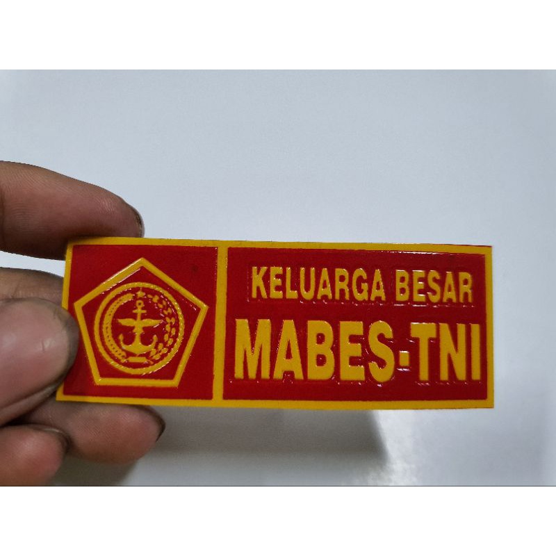 Stiker plat embos Keluarga besar Mabes TNI | Stiker plat motor Mabes Tni | stiker | Stiket plat Moto