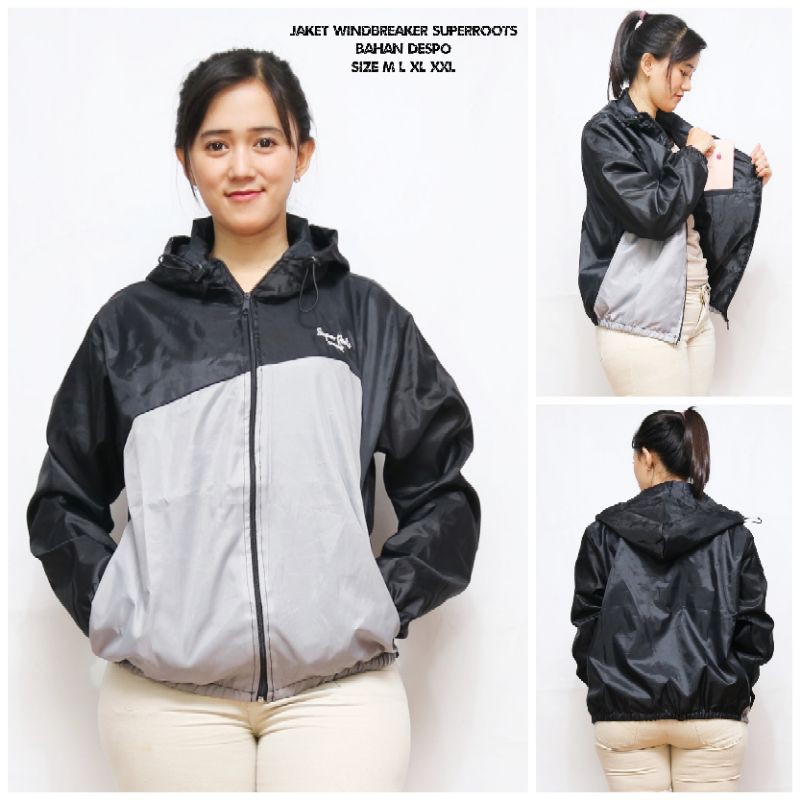 jaket parasut wanita /jaket windbreaker sport wanita