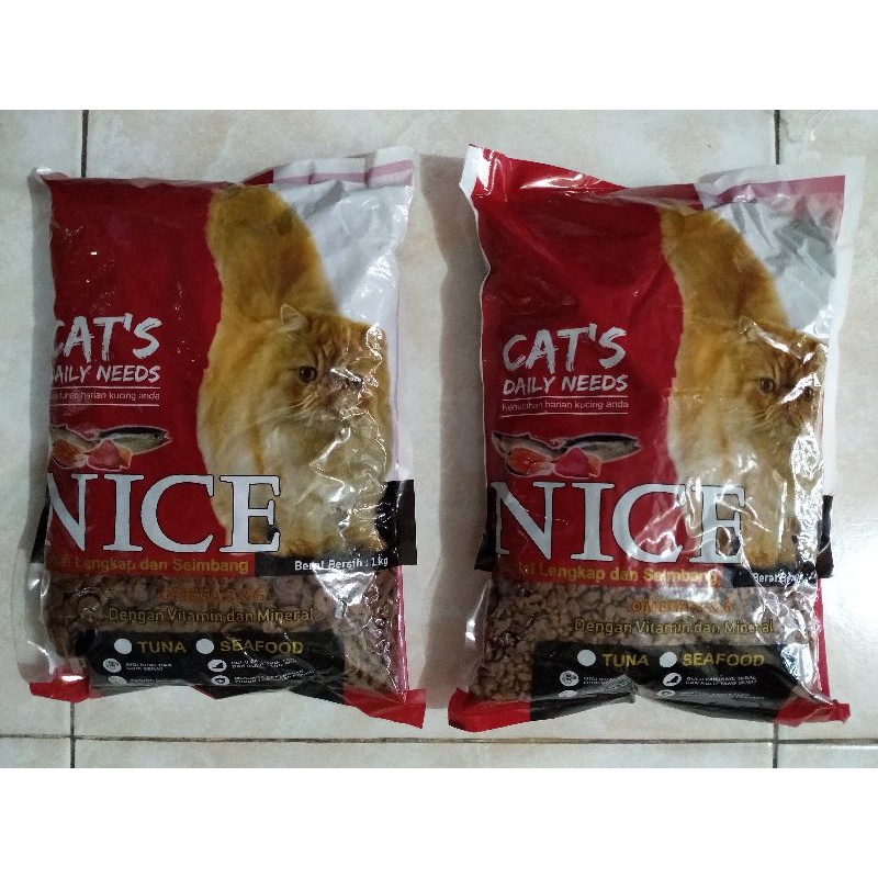 NICE 1 KG - Makanan Kucing Kering