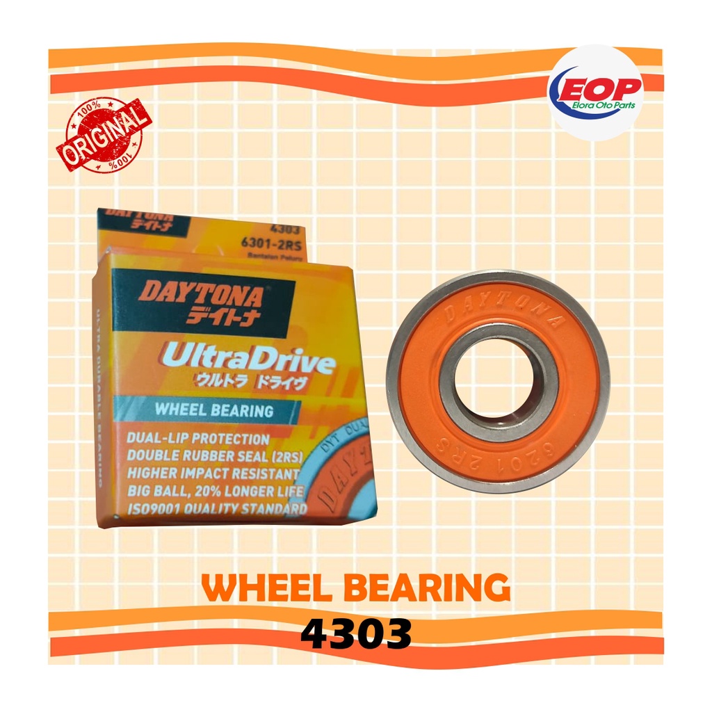 BEARING LAHAR RODA ORIGINAL DAYTONA 6301-2RS NEW CB 150 TIGER THUNDER 4303