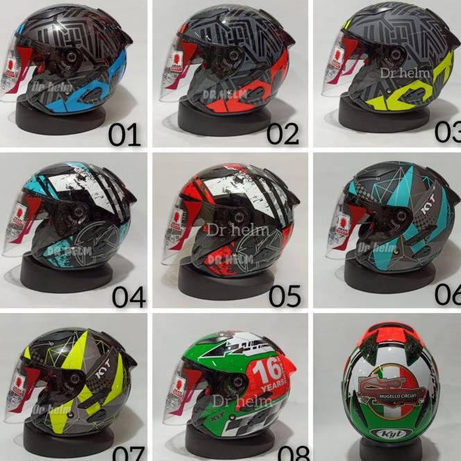 Helm Kyt Galaxy Slide Motif Double Visor