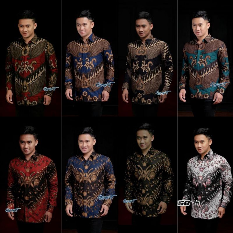 KEMEJA BATIK LENGAN PANJANG size S M L XL XXL XXXL