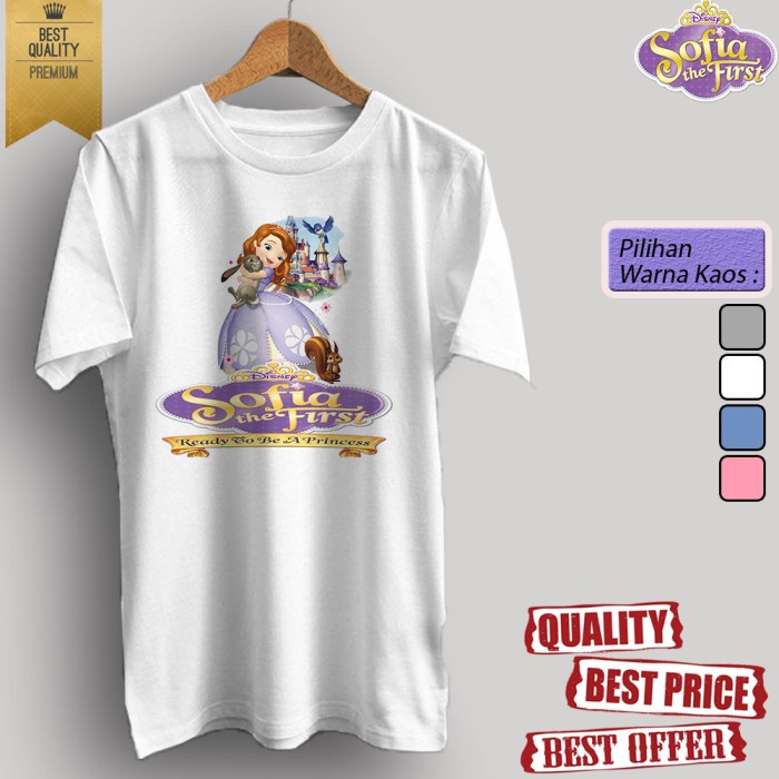 Kartun Baju kaos t-shirt dewasa/anak KARTUN TV SOFIA THE FIRST 03
