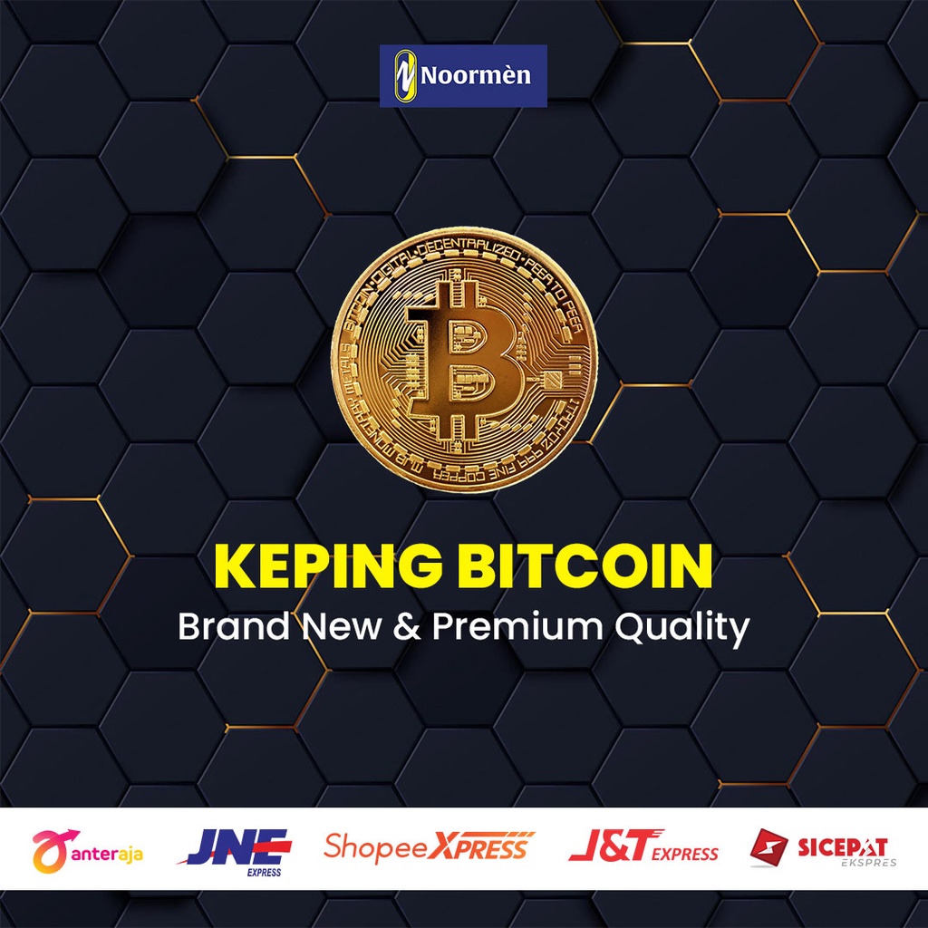Bitcoin Coin Fisik Berbahan Logam Premium Quality