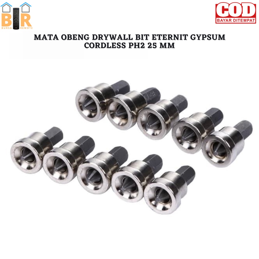 Mata Obeng Cordless Drill Gypsum Drywall Hex 25mm bit eternit *PH2