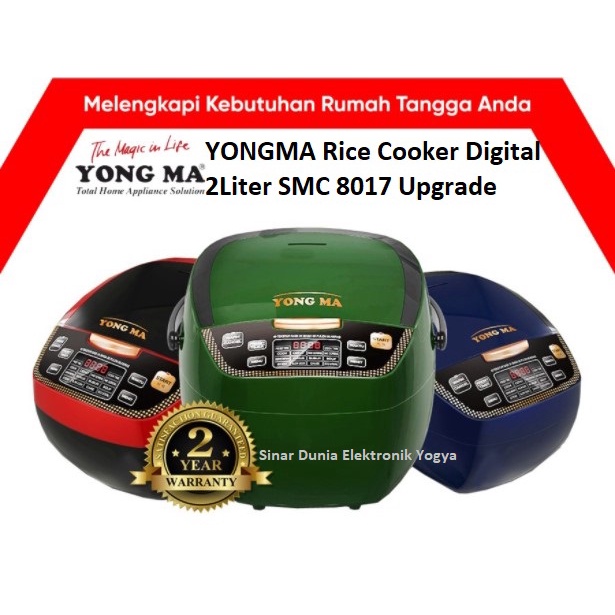 YONGMA Rice Cooker Digital 2L Magic Com SMC 8017 Upgrade SMC8017 YONG MA