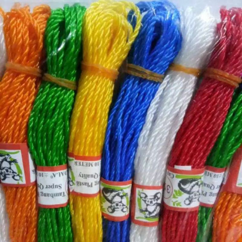 TALI TAMBANG PLASTIK SUPER QUALITY 3MM  , 4MM 10METER