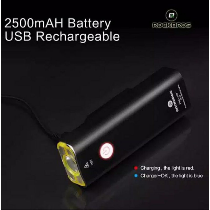 Lampu Sepeda LED Rockbros V9C - 400LM 400 lumen