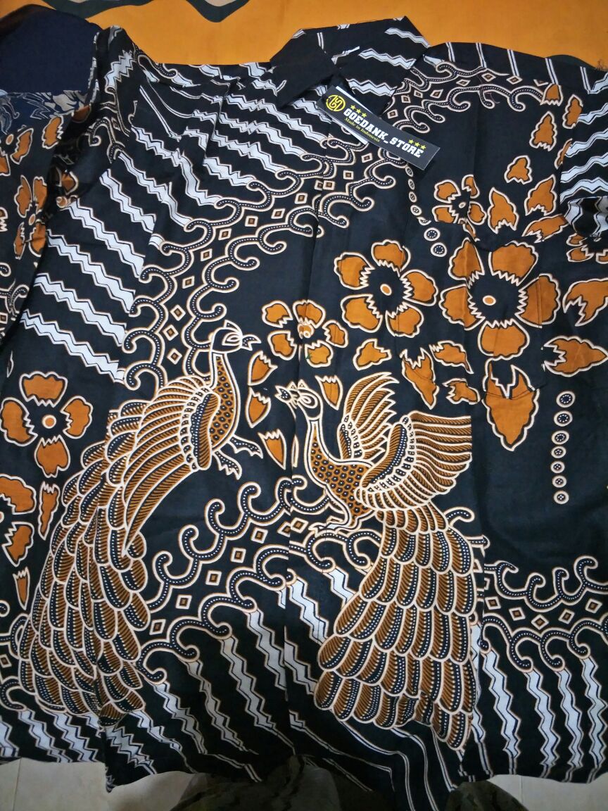 Batik Pria Size M L Xl Xxl  Bswart Batik Hrb026 Kenongo Hem Panjang Padi