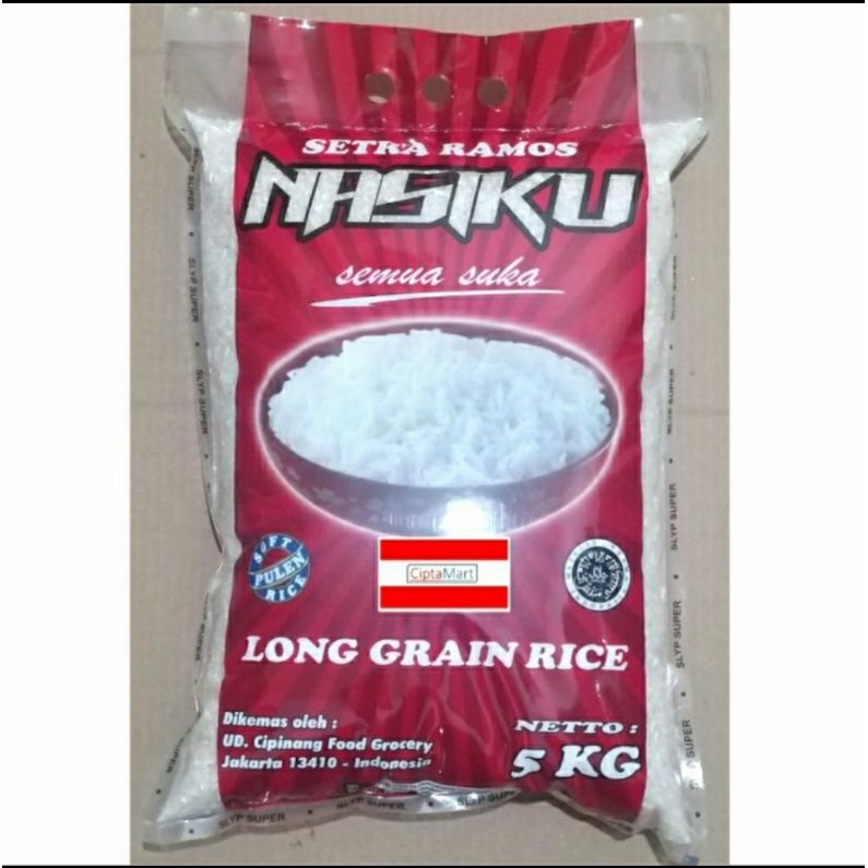 

Nasiku Beras Setra Ramos Long Grain Rice 5 kg