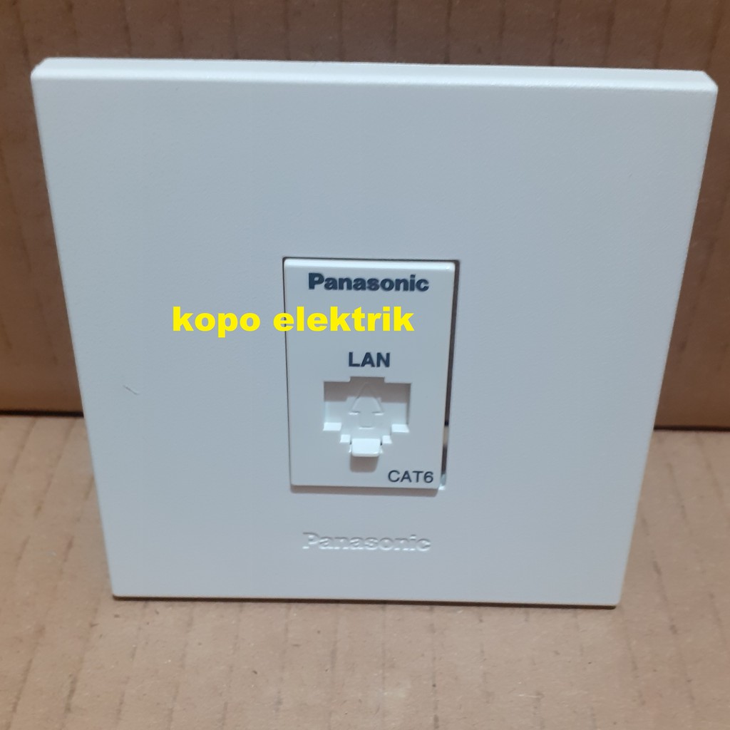 Panasonic Soket LAN Cat6 Outlet Data CAT6 Tanam style white SIngle