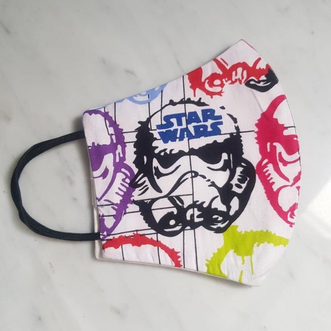 Masker Kain 3 ply non medis katun jepang motif star wars 88-nolimitshopp Berkualitas