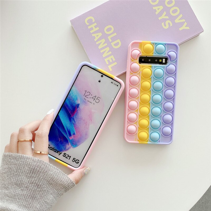 Pop Relive Stress Case Oppo Reno 6 5 4 5F 4F 3 A15 A15S A16  A74 A55 A54 A53 A52 A72 A92 A5 A9 A8 A31 A5S A12 A7 A5S A3 A3S A5 2020 A91 A39 A57 A59 R11 R9S A77 F9 F7 F11 Pro Y81 Y83 Realme 8 5 5i 5s 6i 7i C25 C20 C17 C12 C15 C11-5