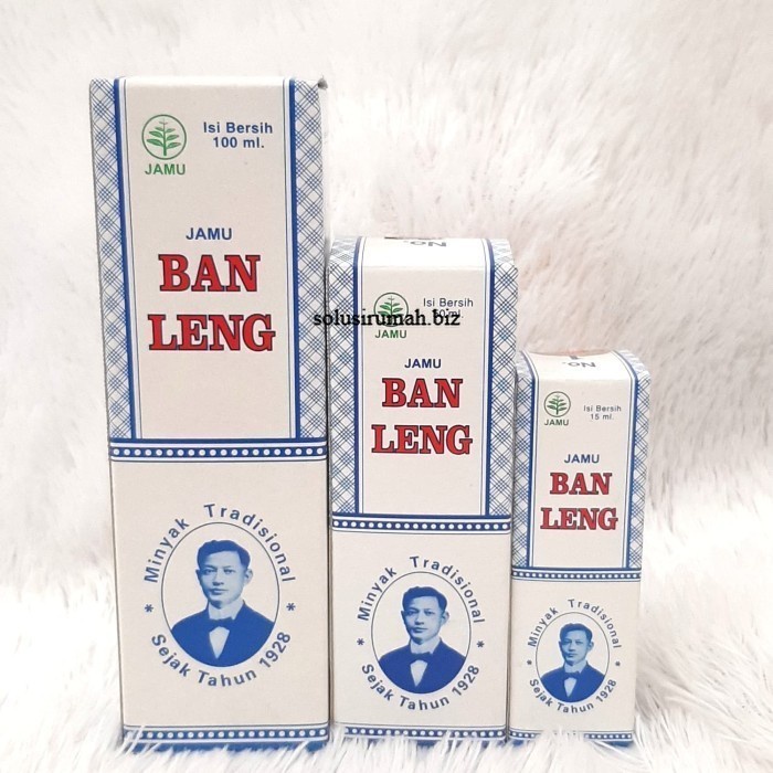 Minyak gosok Ban Leng Biru 100ml batuk pilek luka 100 ml wasir jamu