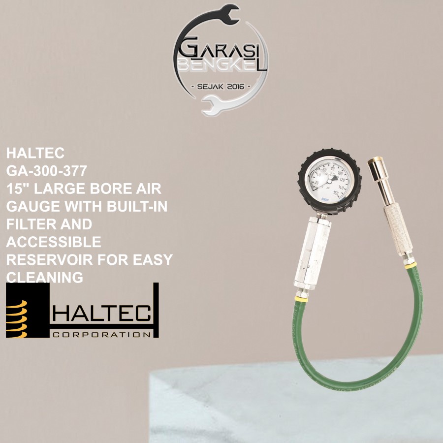 NEW Haltec GA-300-377 Pressure Gauge - Ukuran Angin Ban OTR LARGE BORE [terbaik][terlaris]