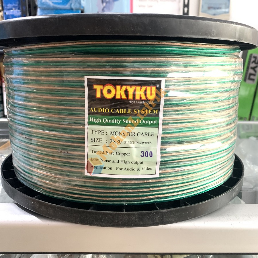 Kabel Transparan Serabut Listrik Audio Speaker 2x80 / 2 x 80 300 yard