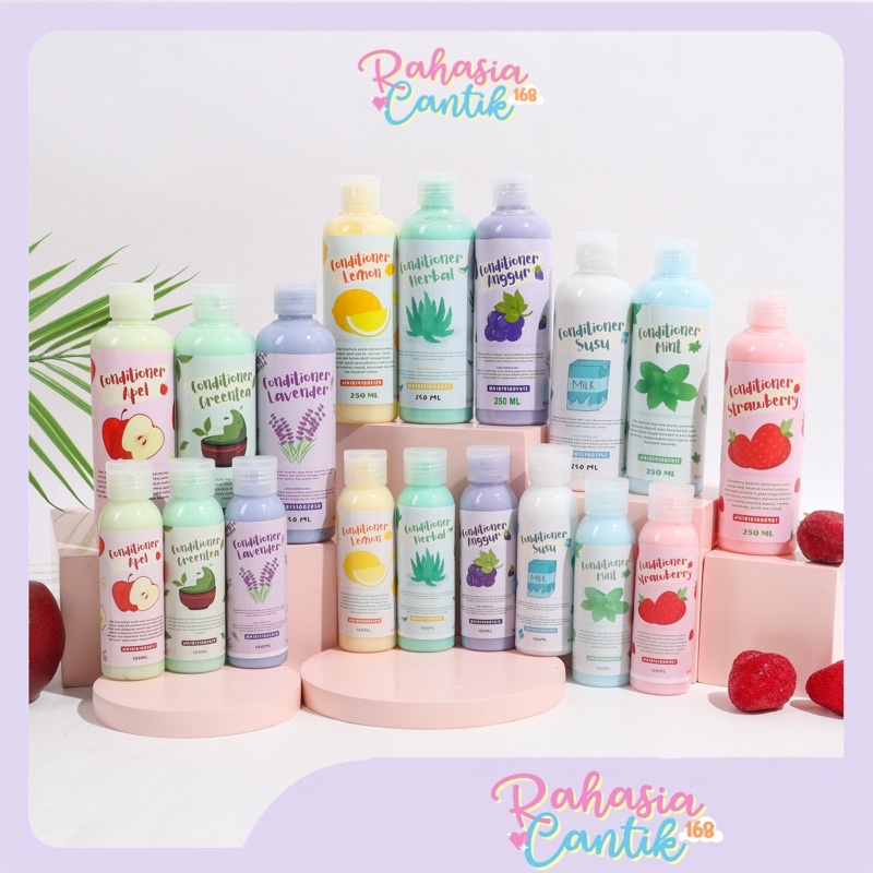 [BPOM] Conditioner Rambut Ala Salon 250ml / Kondisioner Wangi Buah / Conditioner Rambut Treatment