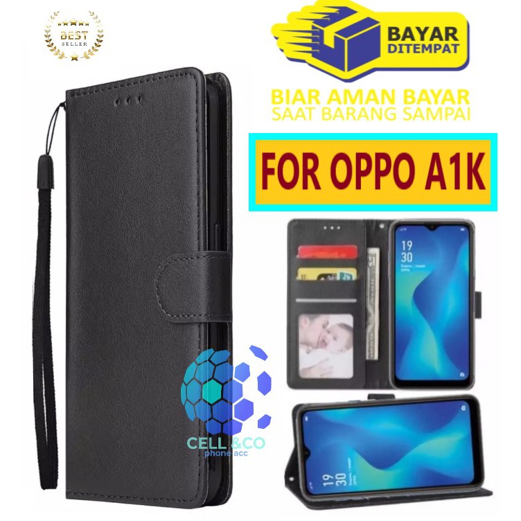 Flip cover OPPO A1K Flip case buka tutup kesing hp casing flip case leather wallet