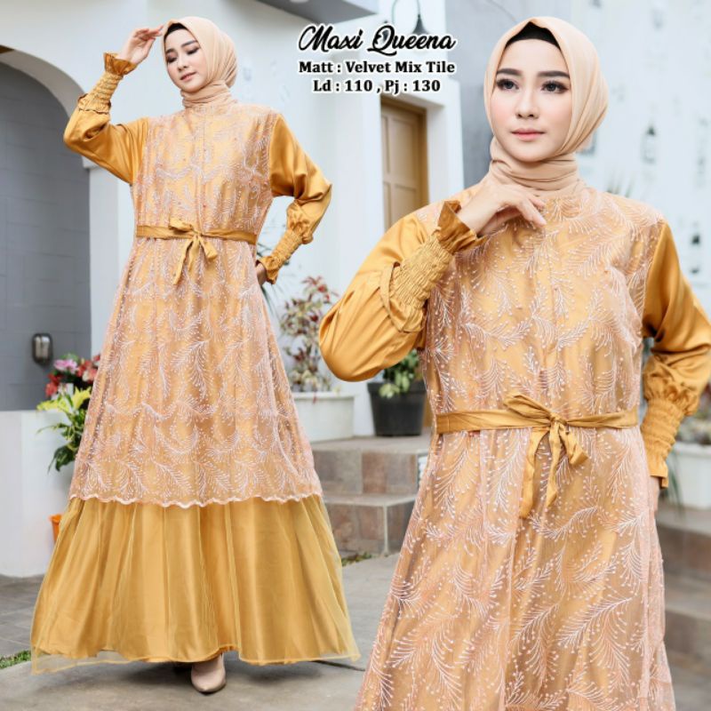 an Busana Muslim Gamis Murah Gaun Pesta Muslimah Baju Pesta Wanita Kondangan Mewah Couple