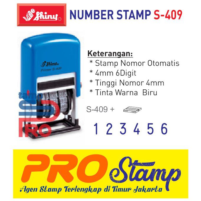 

Stempel Angka Shiny S-409 (6 Digit 4 mm)