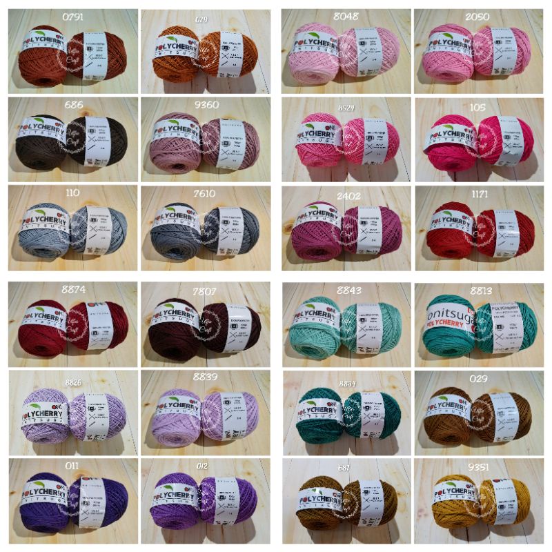 Katalog 2 Benang Rajut Polycherry Onitsuga