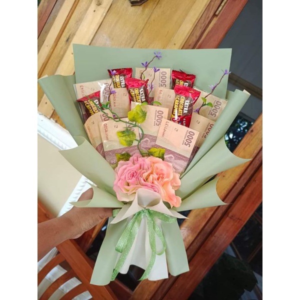 BUKET UANG PREMIUM|MONEY BOUQUET 5K | BUKET UANG DAN SNACK