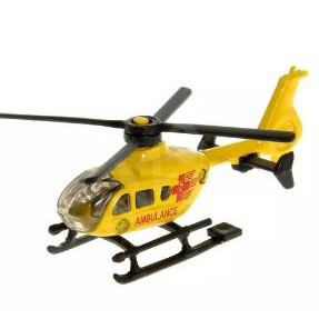 Aman Mainan Miniatur/Pajangan Diecast Siku Ambulance Helicopter/Helikopter Promo