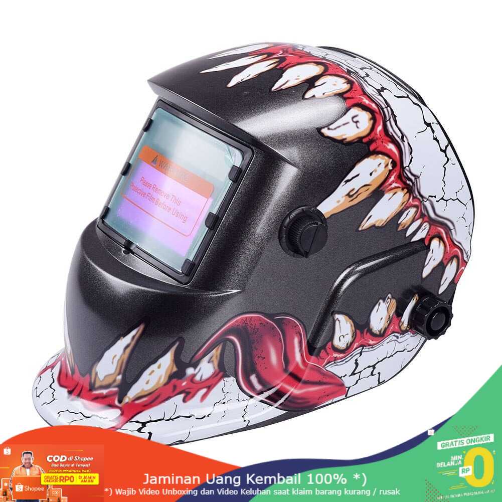 (BISA COD) RVOSTR VERMARK Helm Las Otomatis Auto Darkening Welding Helmet - HW-012