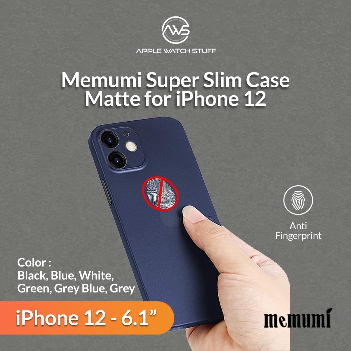 Memumi Super Slim Case Matte Back Cover for iPhone 12 6.1 inch