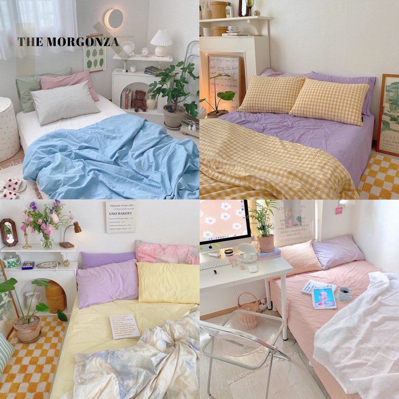 [THEMORGONZA] SPREI POLOS PASTEL SINGLE SIZE 30 WARNA• SPREI POLOS AESTHETIC MICROTEX HOTEL HALUS 12